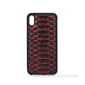 luxury Python Pattern Leather Phone Case Cover